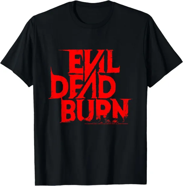 Women's T-Shirts Evil Dead Burn Horror Movie Logo Halloween T-Shirt_ecoleips.com