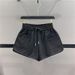 Women's Clothing Casual Sports Home Shorts Elastic Waist Versatile Drawstring Loose Slim A Line Wide Leg Hot Pants_ecoleips.com