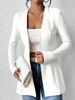 2025 Euopean And Ameican Fall/Winte New Fashionable Elegant V-neck Single-Button Solid Colo Long-Sleeve_ecoleips.com