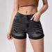 Women's Clothing Trendy Hole Curling High Elastic High Waist Denim Shorts Women's Hot Pants_ecoleips.com