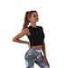 New European And American Style Tight-fitting Yoga Wear, Women's Sports On , Quick-dry T-shirts, Short Cropped_ecoleips.com