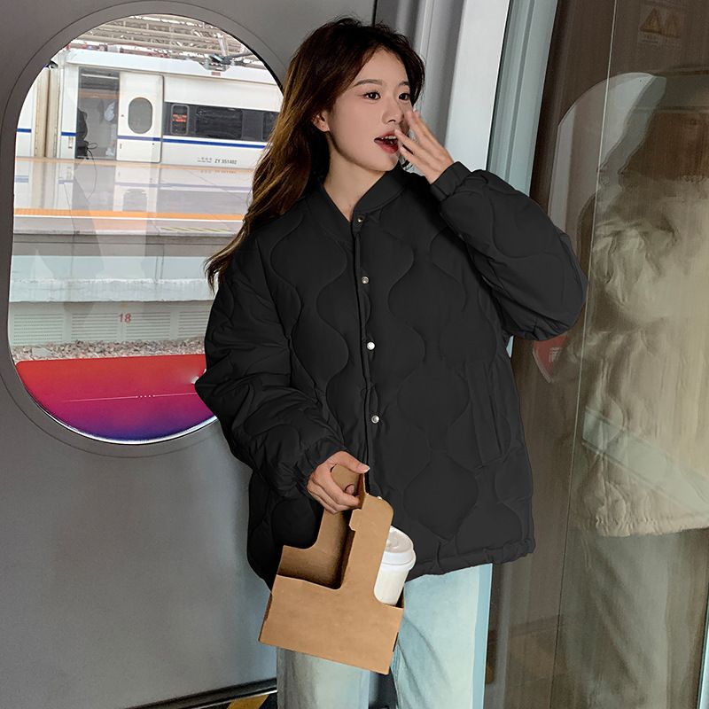 Winter New Thin Cotton-padded Jacket Autumn And Winter Cotton-padded Rhombus Jacket Cold-proof Clothing Cotton-padded Jacket_ecoleips.com
