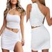Summer Sexy Bodycon Split Irregular Skirt Women's Fashion_ecoleips.com