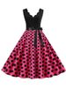 Black Dot Summer Dress Women Pinup Elegant Vintage Party Dress Casual Office Tank Sleevelss A Line Vestidos_ecoleips.com