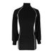AC588 European American Casual High-neck Fashion Sexy Striped Color-blocking Slim-fit Comfortable Autumn And Winter Knit_ecoleips.com