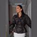 Women's Edgy Biker Jacket – Heavyweight Belted Faux Leather Coat For Streetwear & Night Out (Black/Dark Brown)_ecoleips.com