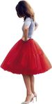 Aria Basics Aria Basics European American Cross-border Mesh For Women, 4-layer 60cm Petticoat, Lolita Style, Top And Bottom Spliced Puffy Tutu_ecoleips.com