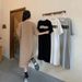 Fashion Letter-printed Short-sleeved Women's Maternity Dress Summer Loose Crew Neck Home Wear_ecoleips.com