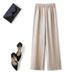 Suitable For All Seasons Linen Tencel High-Waisted Loose Wide-Leg Artistic Chinese Style Drawstring Comfortable Breathable Women's Pants High_ecoleips.com