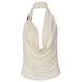 Women's Backless Halter Neck Tank Top Solid Color Fashion Sexy Autumn Winter New Arrivals_ecoleips.com