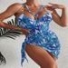 Women's Clothing Printed Hollow Fashion Swimsuit One Piece Belly Covering Slim Mesh Bikini_ecoleips.com