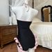 Hot Spring Two Piece Swimsuit Wholesale Triangle Slimming Bow Design Sun Protection Cute And Sweet Beach Vacation One Piece Women's Clothing_ecoleips.com