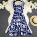 Women's Flowy Printed Maxi Dress With Adjustable Straps – Stylish & Comfortable For Vacation & Daily Wear_ecoleips.com