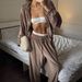 New Casual Women's Suit Solid Color Long-sleeved Zipper Cardigan Jacket Sweatpants Two-piece Set_ecoleips.com