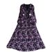 Women's French Style Elegant V Neck Dress Summer Slimming Flattering Lantern Sleeve Pleated Hem_ecoleips.com