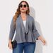 2026 New Model Cross-Border Foreign Trade Independent Station Comfortable Casual Women's Plus Size Ruffle Blazer_ecoleips.com
