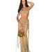 Women's Sequined Vest Set European American Style Retro Hollow Knit Halter Neck Crop Top High Waisted Straight Leg Pants_ecoleips.com