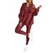 Women's Clothing Women's Sports Casual Hooded Sweatshirt Thickened Thread Slim Vest Pants Three Piece Set_ecoleips.com