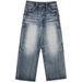 Women's Clothing Retro Style Jeans Women's Wide Leg Pants Old Ins Style Mopping Trousers_ecoleips.com