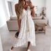 Women's Clothing Summer New European American Style Large Swing Lace Suspenders Solid Color Long Dress For Women_ecoleips.com