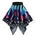 2025 Style Printed Front Short Back Long Slim Fit Elegant Butterfly Midi Skirt Women's Fashion_ecoleips.com