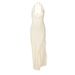 Women's Clothing Style Women's Ruffle Dress V Neck Lace Up Backless Fashion Sexy Spring Clothing For Formal & Casual For Women_ecoleips.com
