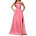 Women's Clothing Supply Solid Color Slim Dress, One Shoulder Irregular Dress For Women_ecoleips.com