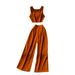 Women's Clothing Niche Suit Short Navel Baring Sleeveless Vest Top High Waist Wide Leg Casual Suit Trousers_ecoleips.com