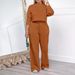 Women's Clothing New Long Sleeved Round Neck Sweatshirts, Elastic Waist Trousers, Casual And Fashionable Two Piece Suits_ecoleips.com