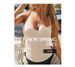 2026 Spring/summer Y2K Sexy Low Cut Spicy Girl Slim Fit Solid Color Thread Top Hanging Neck Camisole Vest For Women_ecoleips.com