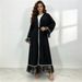 Middle East Dubai Turkey Explosion Fringe Cardigan Islamic Elegant Fashion Dress_ecoleips.com