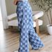 European And American Style Trendy Checkered Print Jeans Wo, 2025 Autumn New High-waisted Loose Wide-leg Pants For_ecoleips.com