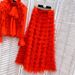 Women's Clothing Ruffled Chiffon Shirt Spring New Design Shirt Mesh Layered Overlapping Cake Skirt_ecoleips.com