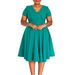 D588 Foreign Trade Women's Clothing, European And American Fashion, Elegant Doll Collar, Short-sleeved, Elastic,_ecoleips.com
