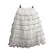 Korean Style Layered Tulle Skirt For Women, High Waist Flared A-Line Party Skirt With Unique Hem Design_ecoleips.com