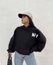Women's Clothing popular velvet loose long sleeved hooded printed short sweatshirt for women_ecoleips.com