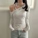 Women's Clothing Sweet Girl Y2K Cat Tie Long Sleeved T-Shirt Women's Versatile Top European American Style Spring Summer Clothing_ecoleips.com