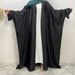 Hot Selling Fashionable Satin Diamond Trimmed Cardigan Muslim Style Batwing Sleeves Slits Loose Fit Abaya_ecoleips.com