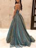 European And American New Tube Top Shiny Long Swing A Line Slimming Evening Dress_ecoleips.com