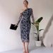 Women's Snake Print Slim Fit Long Sleeve Dress Bodycon Sexy Autumn New European American Style Dress_ecoleips.com