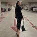 European And American Women's Clothing 2024 Autumn New Fashion Street Style Slim-fit High-neck Long-sleeve Elegant Dress_ecoleips.com