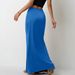 Women's Satin Midi Skirt A-Line Casual Style Mid-Calf Length For Spring Summer Regular Size_ecoleips.com