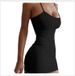 Foreign Trade Spring Summer Women's European And American Nightclub Bodycon Sexy Strap Outdoor Beach Dress_ecoleips.com