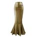 Sexy Mermaid High-Waisted Fishtail Midi Skirt Hot Sale_ecoleips.com