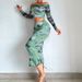 2025 Summer New Fashion Long Sleeve Off-Shoulder T-Shirt Slim Fit Bodycon Skirt Set For Women_ecoleips.com