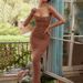 Women Glamorous Figure‑Flattering Long Dress With Backless Cut, Waist‑Cinching Silhouette & Ruched Details_ecoleips.com