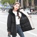 girl 2025 New Parka For Women, Mid-Length Korean Style, Plus Size Loose Fit, Popular Workwear Coat, Winter Cotton Padded_ecoleips.com