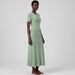 Women's Clothing Floral Pattern Hollow Out Waist Defining Polka Dot French Short-Sleeved Slim Fit Full Skirt Dress For Spring/Summer Women's Dress_ecoleips.com