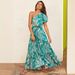 Cross-border European And American 2026 New Fashion Spring-summer Off-shoulder Holiday Style Floral High-end_ecoleips.com