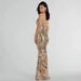 Women's Clothing Long Dress Fashionable Versatile Sequin Sexy Backless Suspender Long Dress_ecoleips.com